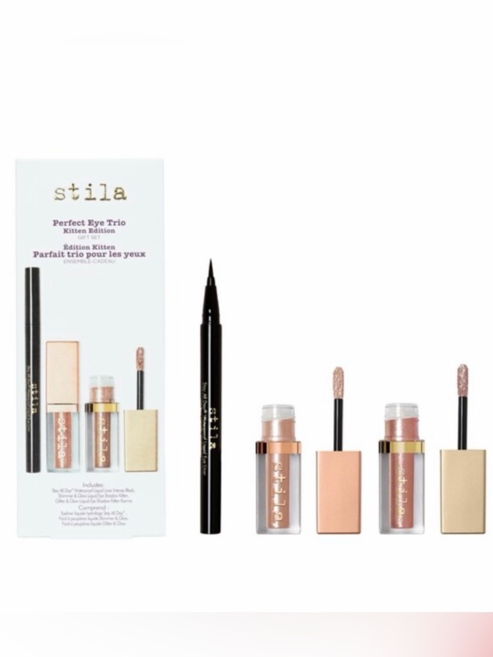 Stila Kitten Edition Eye Trio — Taupe Shimmer, Metallic Gold & Black Eyeliner